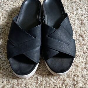 Vionic Black Slide Sandals